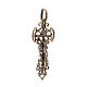 Croce con decorazioni argento 925 bronzato s2