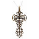Pendant cross in sterling silver, decorated with bronze finish s4