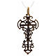 Pendant cross in sterling silver, decorated with bronze finish s6