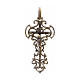 Pendant cross in sterling silver, decorated with bronze finish s1