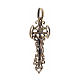 Pendant cross in sterling silver, decorated with bronze finish s2