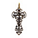 Pendant cross in sterling silver, decorated with bronze finish s3