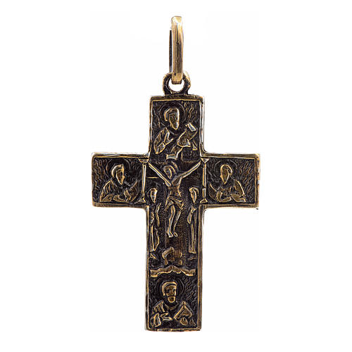Croce slava in argento 925 bronzato 1
