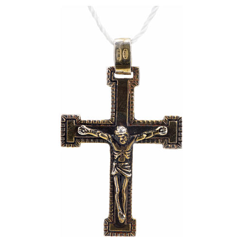 Klassisches Kreuz Silber 925 mit Bronze-Finish 1
