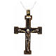 Pendant classic cross in sterling silver, bronze finish s1