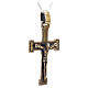 Pendant classic cross in sterling silver, bronze finish s2