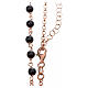 Silver necklace with Tau cross and black pearls, MATER jewels s3