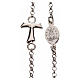 Silver necklace with Tau cross and white pearls, MATER jewels s2