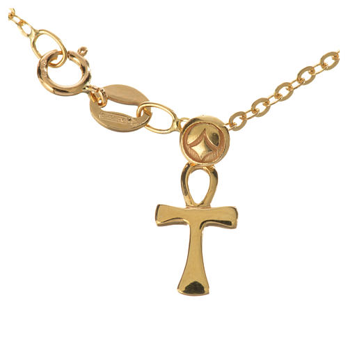 Bracelet avec  croix de la vie en or 750/00 - 1,03 g 3