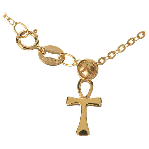 Bracelet avec  croix de la vie en or 750/00 - 1,03 g 1