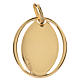 Vigin Mary and baby jesus oval pendant in 18k gold 0,73 grams s2