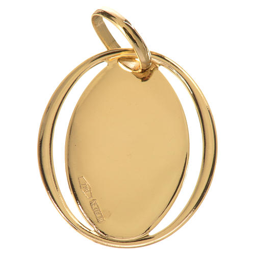 Colgante oval con Ángel de Rafael en Oro 750/00 - gr. 0,66 2