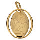 Pingente oval com anjo de Raffaello em ouro 750/00 0,66 gr s1
