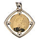 Ciondolo bicolore Madonna con bambino oro 750/00 - gr. 1,23 s1