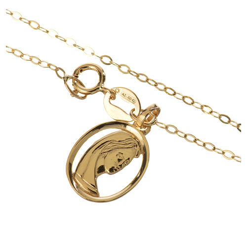 Catenina con volto di Maria oro 750/00 - gr. 1,74 2