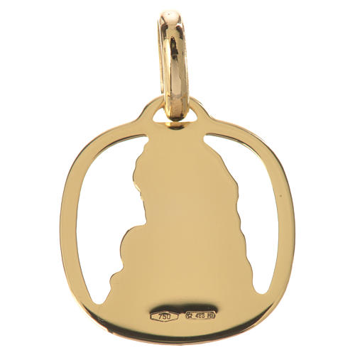 Virgin Mary with baby Jesus pendant in 18k gold 1,28 2
