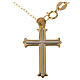 Kette mit zweifarbigen Kreuz Gold 750/00, 2,02gr s1