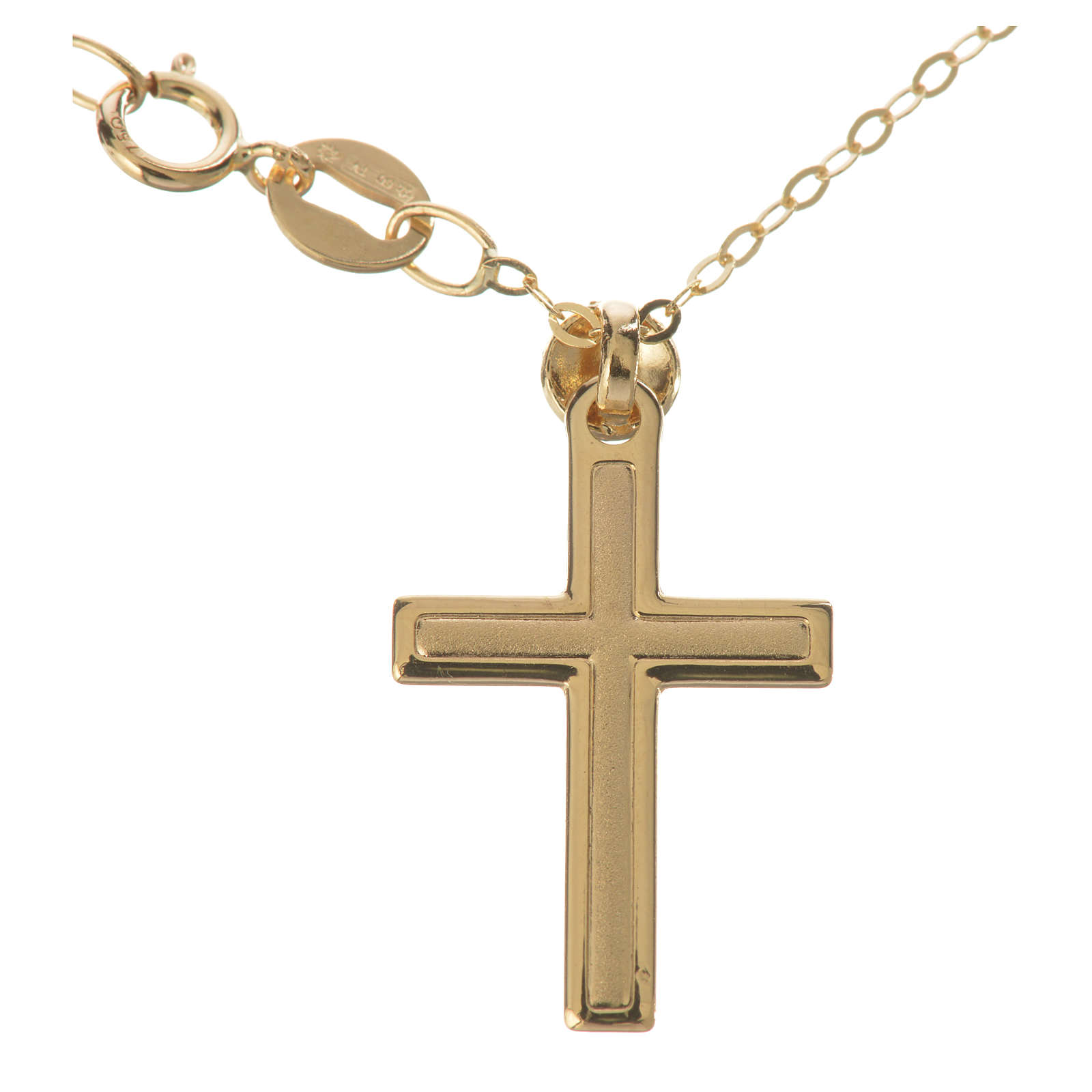 Cross pendant and chain in 18k gold 1,74 grams online sales on