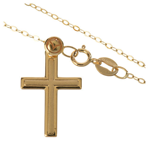 Cross pendant and chain in 18k gold 1,74 grams 2