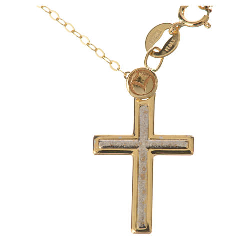 Necklace and cross pendant in 18k gold 1,74 grams 1