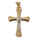 Crucifix pendant in 18k bi-coloured gold 2,04 grams s1