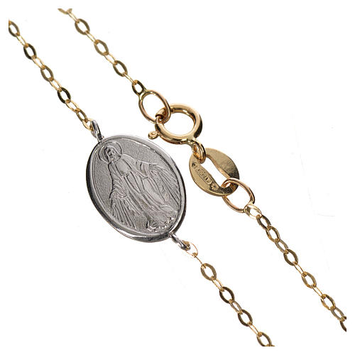 Bracelet with Miraculous Medal in 18k gold, 0,05oz 1