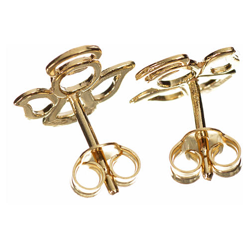 Earrings, stylized Angel in 18k gold 1,10 grams 2
