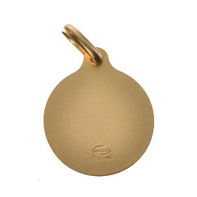 Colgantes, cruces y broches: Medalla de Papa Francisco en plata 800 dorada, 18mm