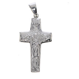 Krzyż Papież Franciszek Dobry Pasterz srebro 925