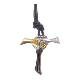 Friendship cross 925 silver and natural silver