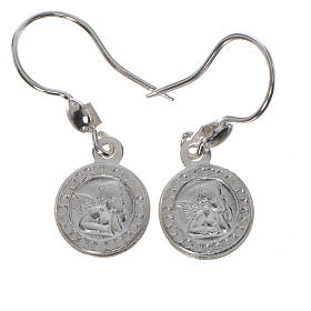 Guardian Angel earrings in 925 silver, white finish