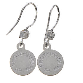Guardian Angel earrings in 925 silver, white finish