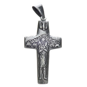 Colgantes, cruces y broches: Cruz de Papa Francisco, 4x2cm, en plata 800