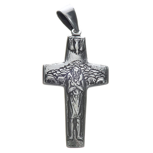 Croix Pape François 4x2 cm argent 925 1