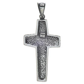 Pendenti, croci, spille, catenelle: Croce Papa Francesco 4x2 cm argento 800