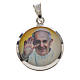 Pendente medaglia immagine Papa Francesco argento 800 s1