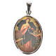 Oval medal in silver, 27mm Our Lady Untier of Knots s1