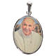 Oval medal in silver, 27mm Pope Francis s1