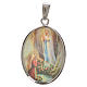 Medaille oval Gottesmutter von Lourdes 27mm s1