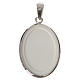 Medalha oval prata 27 mm Lourdes s2