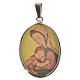 Oval medal in silver, 27mm Our Lady s1
