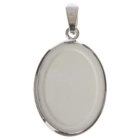 Medaglia ovale arg. 27 mm Gesù Bambino Praga