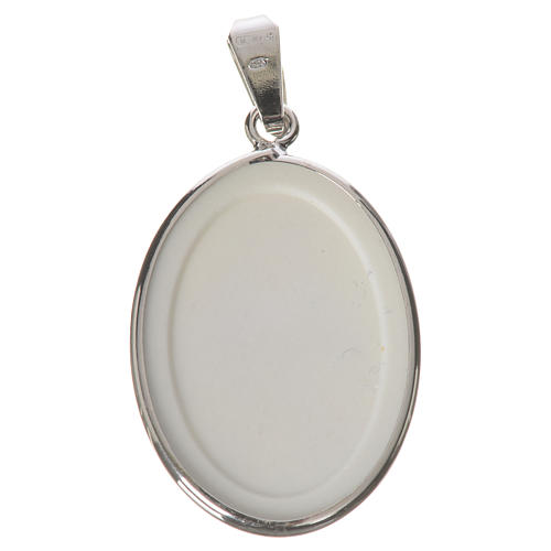 Oval medal in silver, 27mm Saint Francis 2