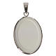 Oval medal in silver, 27mm Angels and flowers s2