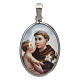 Oval medal in silver, 27mm Saint Anthony s1