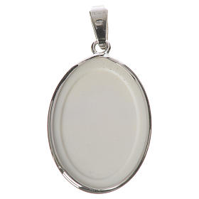 Pingentes, Cruzes, Broches, Correntes: Medalha oval prata 27 mm anjo