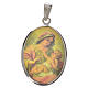 Oval medal in silver, 27mm Our Lady with baby Jesus s1