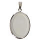 Oval medal in silver, 27mm Our Lady with baby Jesus s2