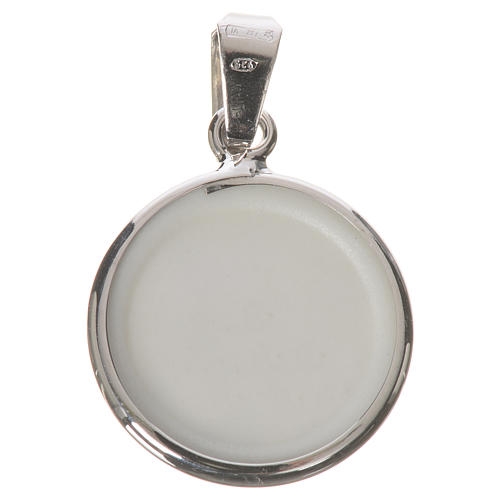 Round medal in silver, 18mm Saint Anthony 2