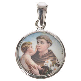 Medalik okrągły Święty Antoni 18 mm srebro